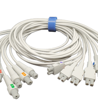 GE Marquette Compatible ECG Leadwire Replacement: 10 lead, Multi-Link, 4mm banana, 0.9m , AHA