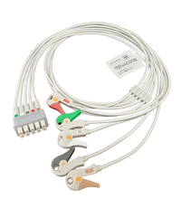 GE Marquette Compatible 5 Leadwire ECG Pinch, Grabber for Apex Pro CH 0.9m