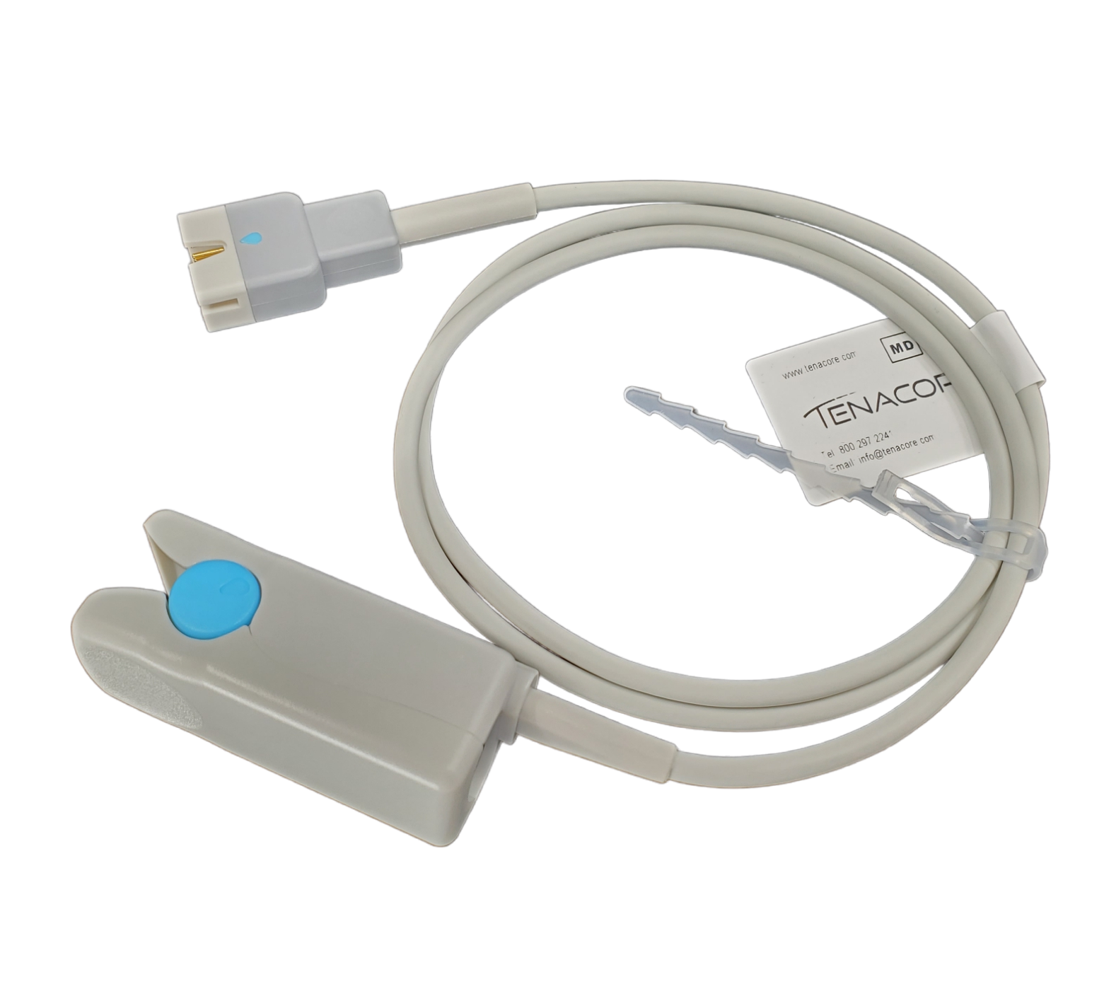 Masimo LNCS Compatible Reusable SpO2 Sensor Replacement: Adult, Finger clip, 1.0m, Masimo-LNCS