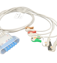 Philips Compatible 5 Leadwire ECG Snap Patient Cable Shower Shield 3 ft.