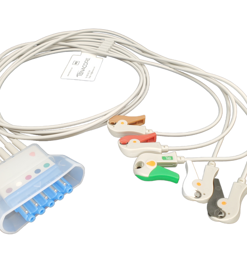 Philips Compatible 5 Leadwire ECG Snap Patient Cable Shower Shield 3 ft.